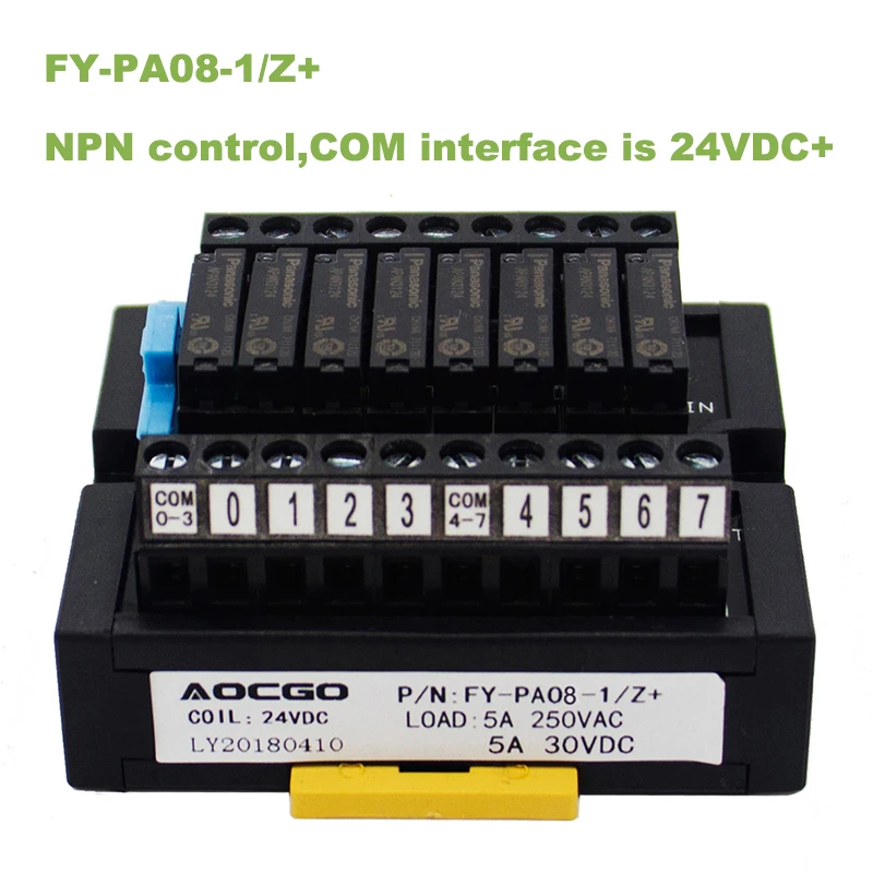 8 тонких реле NPN Control 24V DIN монтируемый релейный модуль|Реле| |