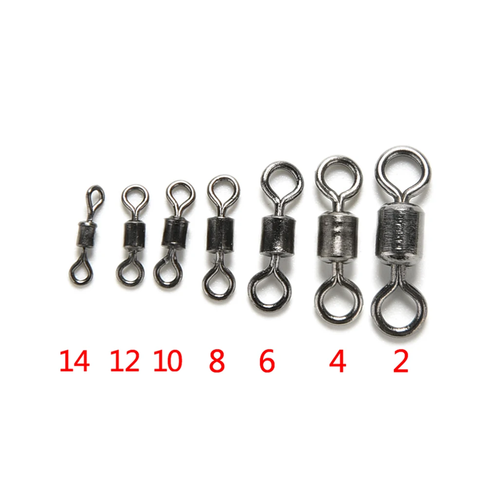 100Pcs Multi Sizes Ball Bearing Swivel Solid Rings Fish Connector Round 8 Shape Eye Rolling Swivels Rig Sea Carp Fishing Tools
100Pcs Multi Sizes Ball Bearing Swivel Solid Rings Fish Connector Round 8 Shape Eye Rolling Swivels Rig Sea Carp Fishing Tools