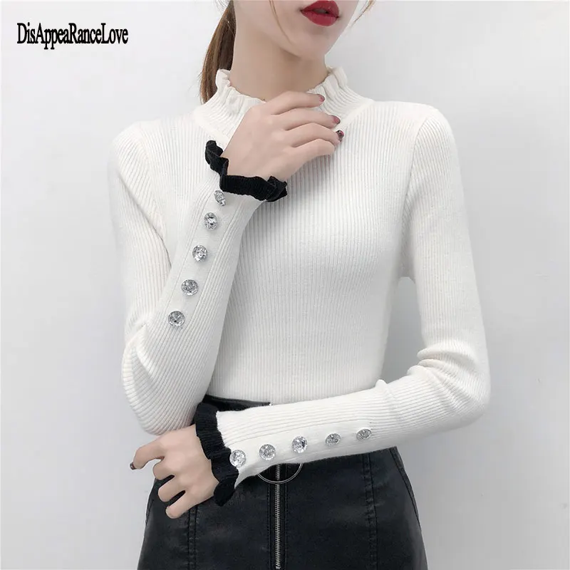 2021 Fashion Autumn Winter Knitted edge Sweater Women Turtleneck Pullovers Women's Solid Flare Sleeve Sweaters Jumper
2021 Fashion Autumn Winter Knitted edge Sweater Women Turtleneck Pullovers Women's Solid Flare Sleeve Sweaters Jumper