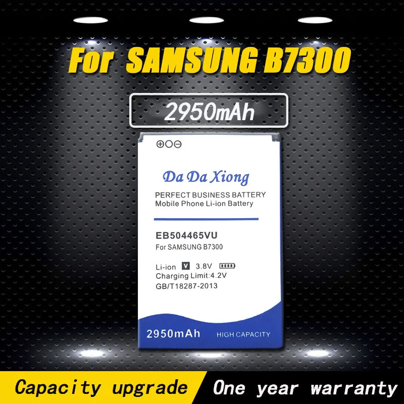 New High quality 2950mAh EB504465VU Battery for Samsung B6520/B7610/B7620/B7300/B7330/F859/i5700/i5800/i6410/i7680/W609/W799 etc
New High quality 2950mAh EB504465VU Battery for Samsung B6520/B7610/B7620/B7300/B7330/F859/i5700/i5800/i6410/i7680/W609/W799 etc