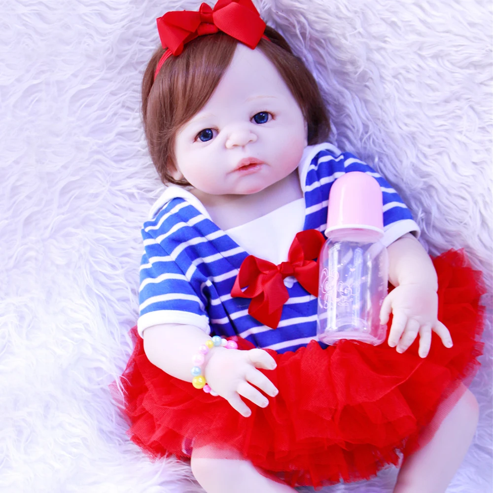 Реалистичные силиконовые куклы Новорожденные 22 дюйма одежда выглядит так