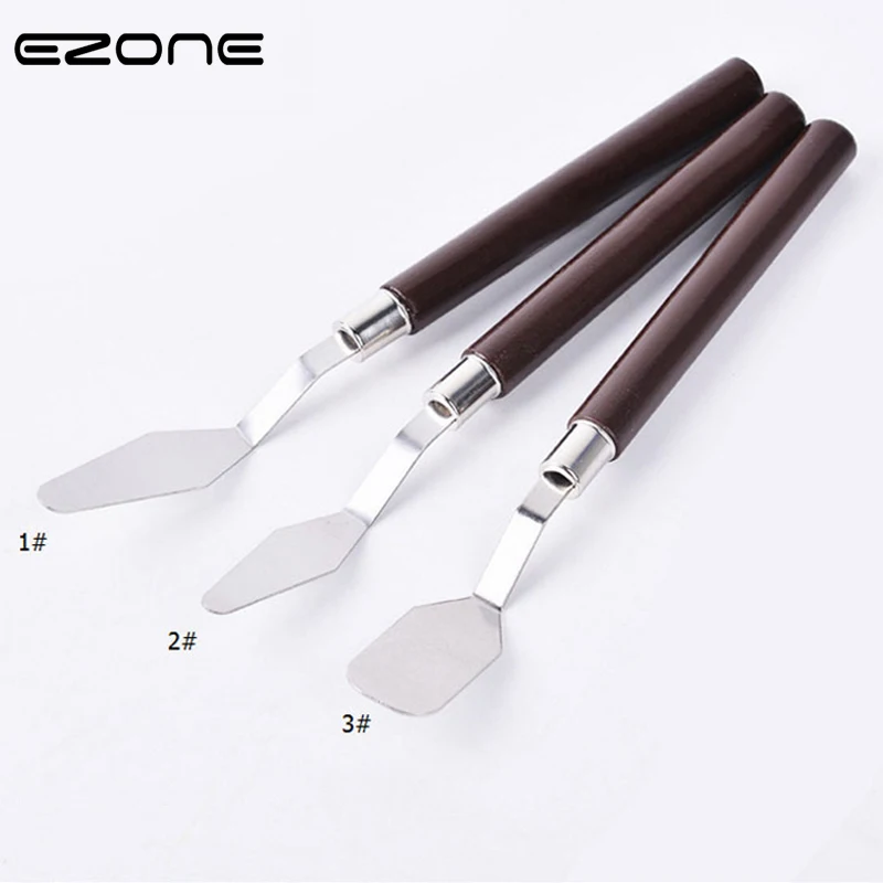 

EZONE нож из нержавеющей стали, малярная кисть, разные размеры для масляная акварельная картина, скребок для краски, масляная палитра, нож для ...