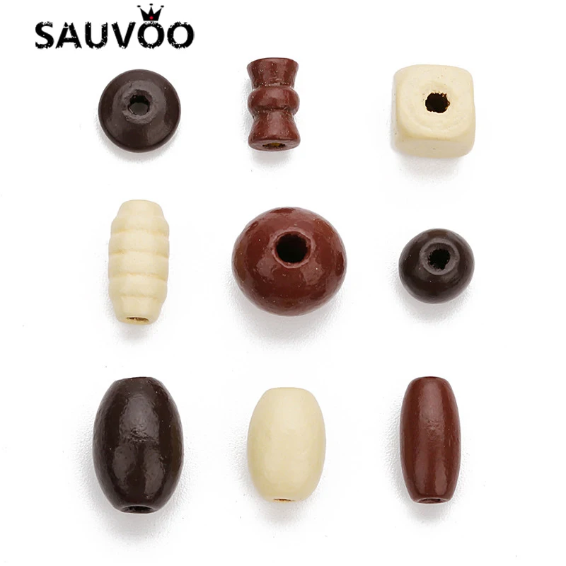SAUVOO 1bag/lot Mixed Colors Natural Wooden Beads 7-19mm Mixed Shape Wooden Beads Decor for DIY Jewelry Making Finding F7522
SAUVOO 1bag/lot Mixed Colors Natural Wooden Beads 7-19mm Mixed Shape Wooden Beads Decor for DIY Jewelry Making Finding F7522