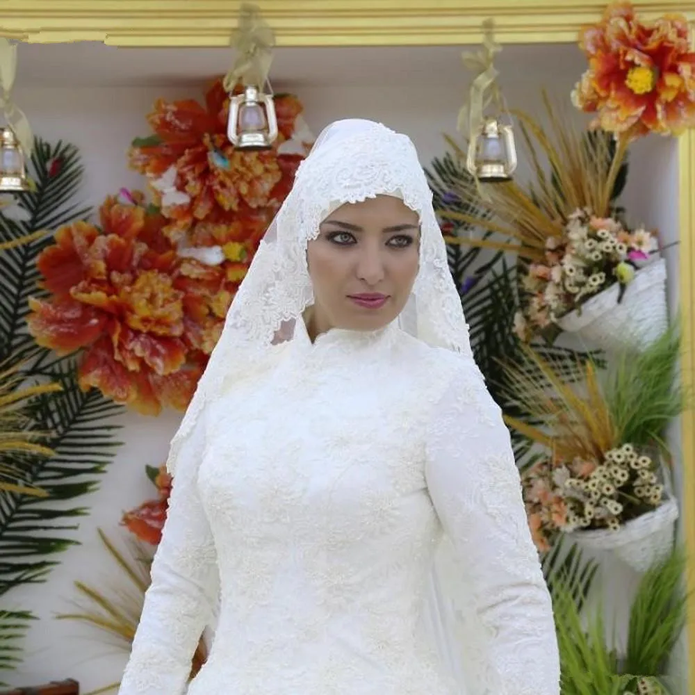Saudi Arabic Long Sleeve Lace Wedding Dresses Ball Gown High Neck Muslim Gowns Wedding Luxury Appliques Bridal Dresses
Saudi Arabic Long Sleeve Lace Wedding Dresses Ball Gown High Neck Muslim Gowns Wedding Luxury Appliques Bridal Dresses