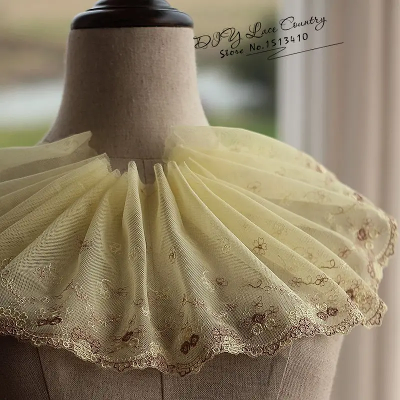 2yards/lot16.5cm wide Embroidered Tulle Lace trim mesh lace trim ~sunshine+ Light brown~lovely
2yards/lot16.5cm wide Embroidered Tulle Lace trim mesh lace trim ~sunshine+ Light brown~lovely