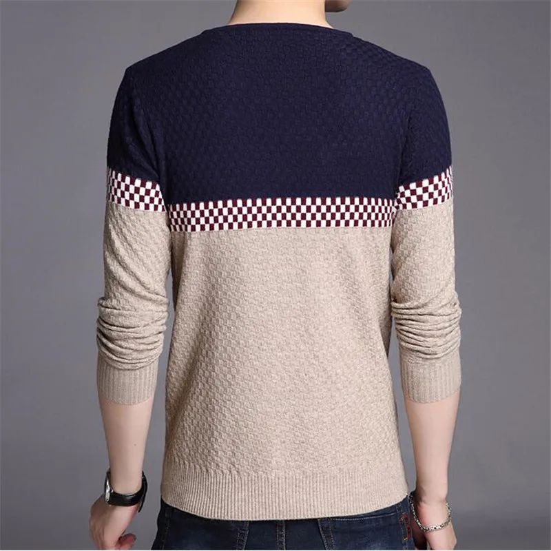 Spring Autumn Men Slim Fit Sweater Contrast Color Mens Pullovers Long Sleeve V-Neck Knitted Sweaters Men's Tops Pull Homme
Spring Autumn Men Slim Fit Sweater Contrast Color Mens Pullovers Long Sleeve V-Neck Knitted Sweaters Men's Tops Pull Homme