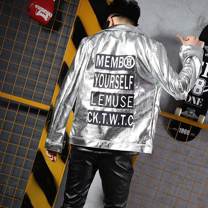 M-XXL!!! 2018 New silver PU cool outerwear fashionable singer costumes stage costumes
M-XXL!!! 2018 New silver PU cool outerwear fashionable singer costumes stage costumes