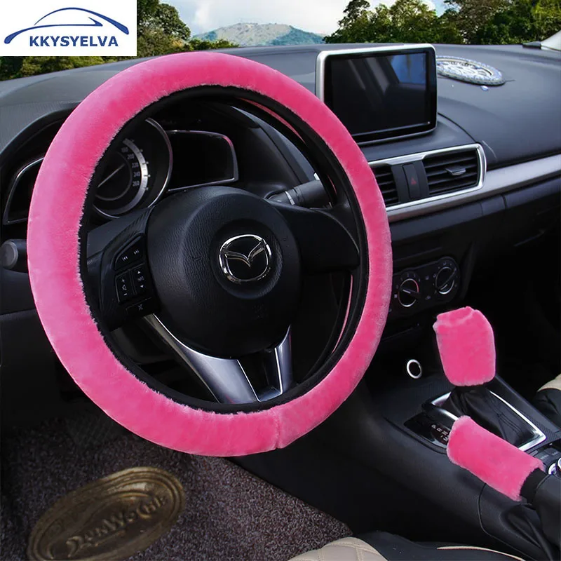 New 3pcs/set Winter Faux Wool Car Steering Wheel Cover for women Car seat Cover Fuzzy Car Interior Accessories Car styling
New 3pcs/set Winter Faux Wool Car Steering Wheel Cover for women Car seat Cover Fuzzy Car Interior Accessories Car styling