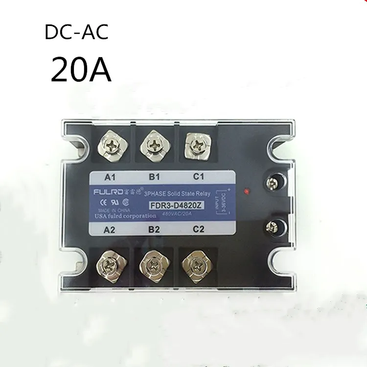 FDR3-D4820Z 20A трехфазное твердотельное реле s 3-36vdc управление 24 ~ 480VAC, 3-фазное твердотельное реле 24V
FDR3-D4820Z 20A трехфазное твердотельное реле s 3-36vdc управление 24 ~ 480VAC, 3-фазное твердотельное реле 24V