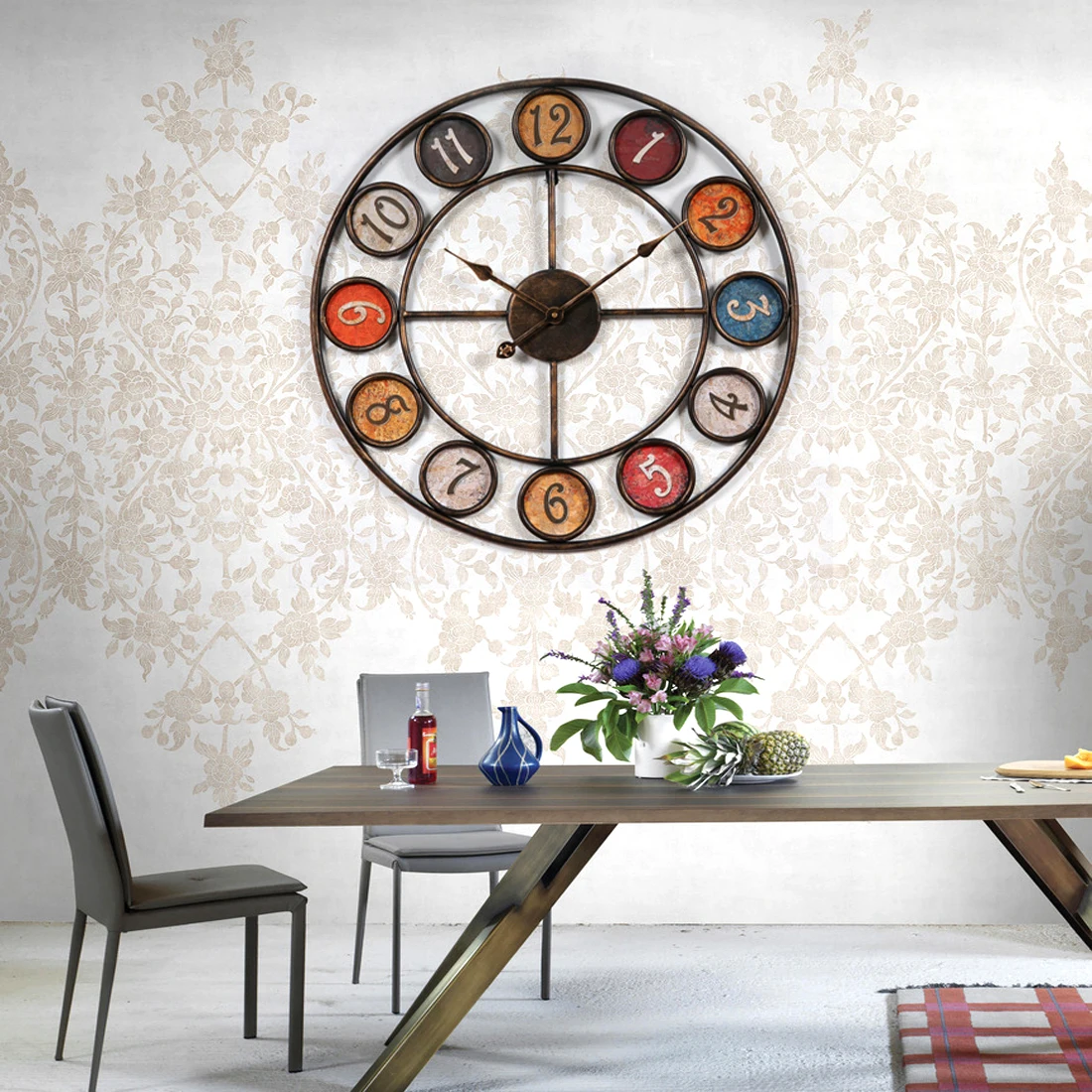 Homingdeco 24 inch Creative Living Room Wall Clock Vintage European Style Livingroom Club Cafe Bar Wall Hanging Clock Home Decor
Homingdeco 24 inch Creative Living Room Wall Clock Vintage European Style Livingroom Club Cafe Bar Wall Hanging Clock Home Decor