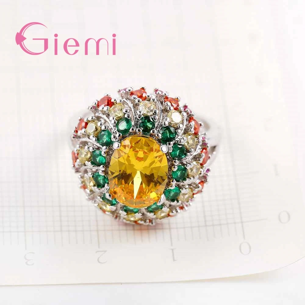 Fashion Quality Colorful Jewelry Rings 925 Sterling Silver With AAA+ Cubic Zirconia Elegant Accessories For Engagement
Fashion Quality Colorful Jewelry Rings 925 Sterling Silver With AAA+ Cubic Zirconia Elegant Accessories For Engagement