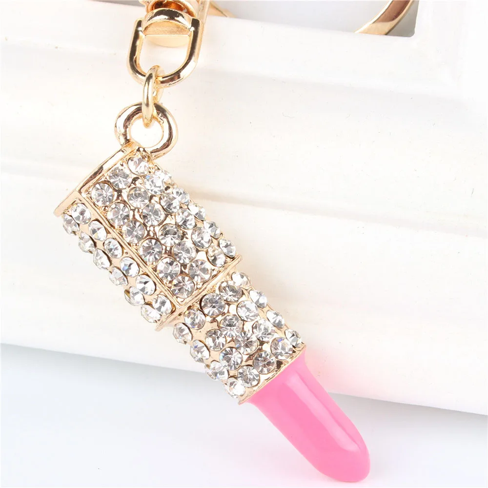 Pink Lipstick Lip Pendant Charm Rhinestone Crystal Purse Bag Keyring Key Chain Accessories Wedding Party Gift
Pink Lipstick Lip Pendant Charm Rhinestone Crystal Purse Bag Keyring Key Chain Accessories Wedding Party Gift