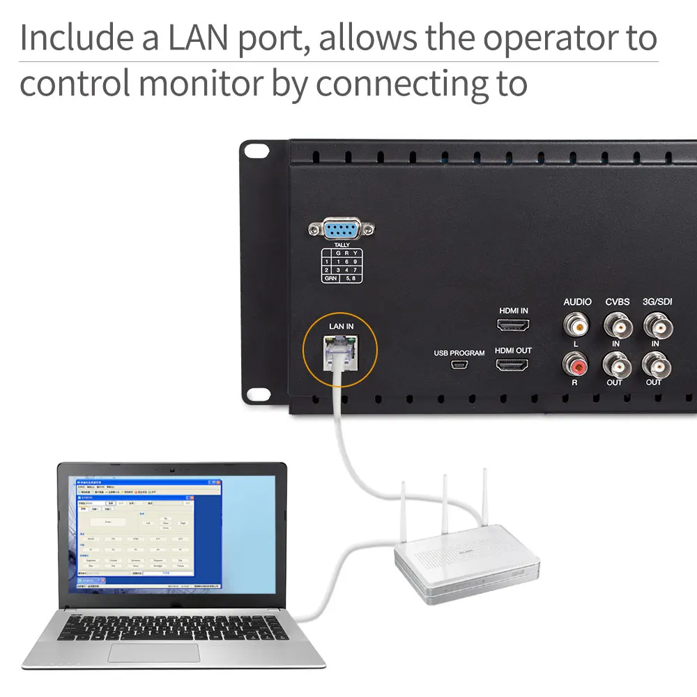 Feelworld D71-H 3RU Rack Mount Broadcast Monitor 1280x800 Dual 7 inch IPS with HDMI AV LAN In Port
Feelworld D71-H 3RU Rack Mount Broadcast Monitor 1280x800 Dual 7 inch IPS with HDMI AV LAN In Port