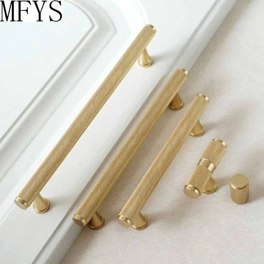 MFYS 3.78''Gold Knurled Textured Cabinet Knobs Simple kitchen Door Handles Drawer Pulls Brass T Bar Cabinet Knob Handle Hardware
MFYS 3.78''Gold Knurled Textured Cabinet Knobs Simple kitchen Door Handles Drawer Pulls Brass T Bar Cabinet Knob Handle Hardware