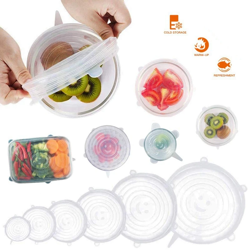 Silicone Stretch Lids,12 Pack Reusable Durable And Expandable Lids To Keep Food Fresh,Fit Various Sizes And Shapes Of Containe
Silicone Stretch Lids,12 Pack Reusable Durable And Expandable Lids To Keep Food Fresh,Fit Various Sizes And Shapes Of Containe