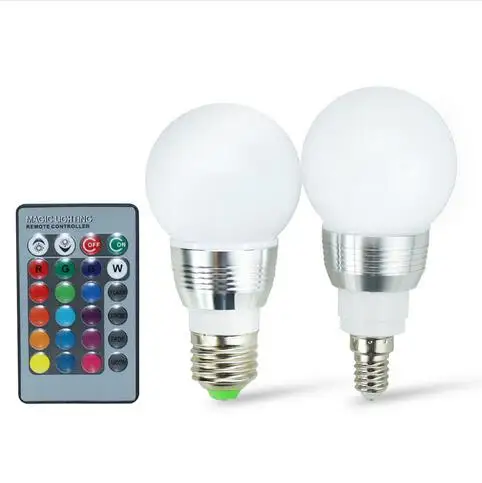 16 видов цветов с регулируемой яркостью E27 E14 RGB Светодиодная лампа AC85-265V 3 Вт с 24-кнопочным пультом дистанционного управления точечная лампа декоративный ночник
16 видов цветов с регулируемой яркостью E27 E14 RGB Светодиодная лампа AC85-265V 3 Вт с 24-кнопочным пультом дистанционного управления точечная лампа декоративный ночник