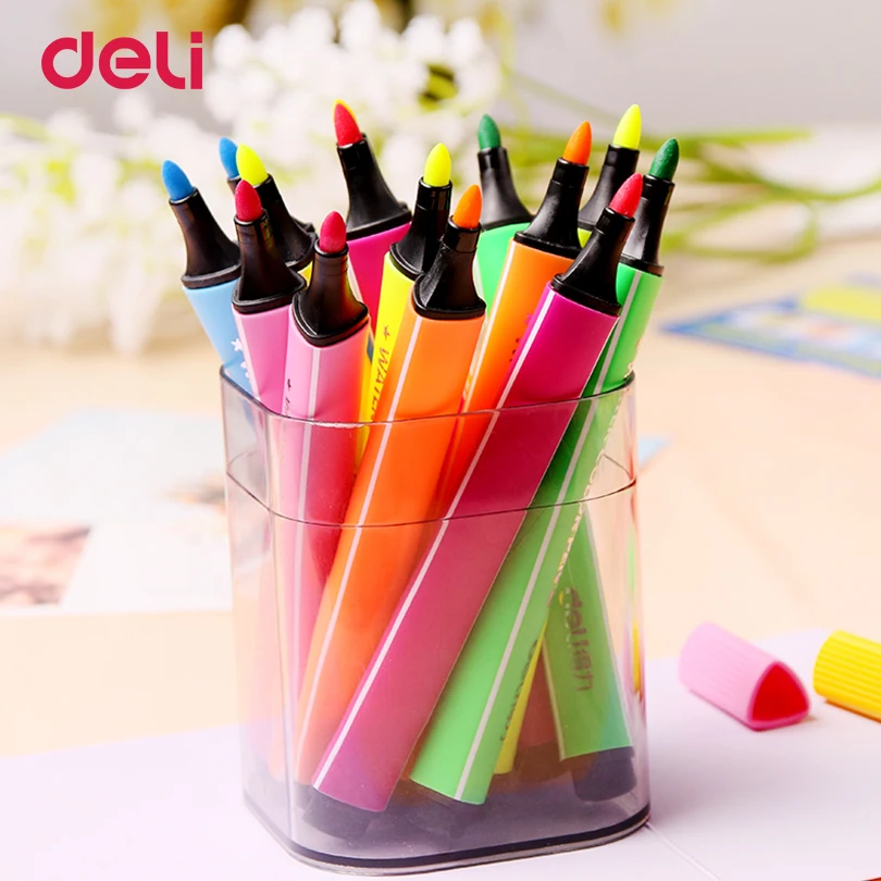 Deli 24 Colors/Set stamp water color Marker Pens Watercolor Based Artist Markers For Manga Anime Sketch Drawing Pen
Deli 24 Colors/Set stamp water color Marker Pens Watercolor Based Artist Markers For Manga Anime Sketch Drawing Pen