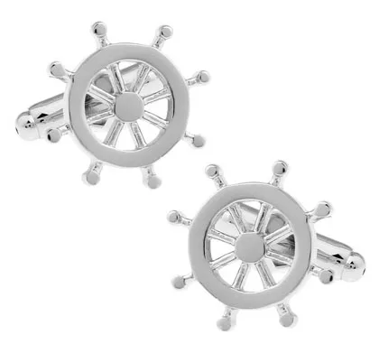 Men Gift Rudder Cufflinks Wholesale&retail Silver Color Copper Material Novelty Seaman Design
Men Gift Rudder Cufflinks Wholesale&retail Silver Color Copper Material Novelty Seaman Design