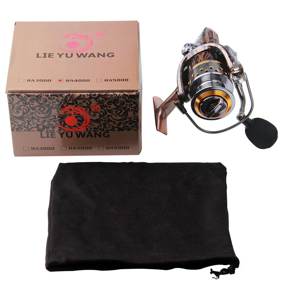 Hyaena 13+1 Bearing Metal Spinning Reel Fishing Saltwater Carp Right And Left Interchange Handle Tools | Спорт и развлечения