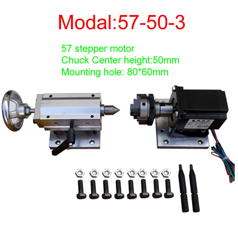 CNC Rotary Axis tailstock with 50mm 3-Jaw Chuck for CNC Router milling machine CNC3040 6040 free DDP to RU
CNC Rotary Axis tailstock with 50mm 3-Jaw Chuck for CNC Router milling machine CNC3040 6040 free DDP to RU