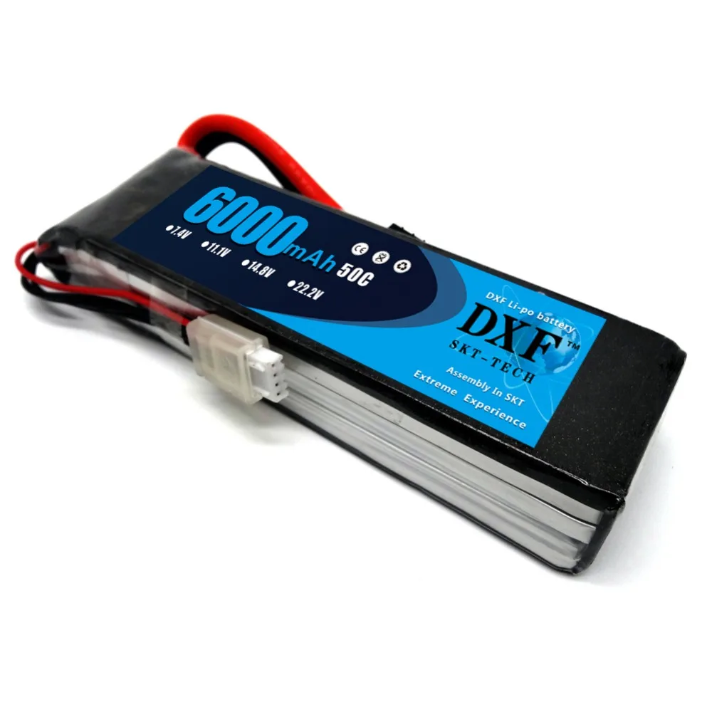 DXF 11.1V LiPo Battery 3S 6000mAh 50-100C for RC Car Boat Truck Trex-500 Heli Airplane UAV Drone FPV
DXF 11.1V LiPo Battery 3S 6000mAh 50-100C for RC Car Boat Truck Trex-500 Heli Airplane UAV Drone FPV