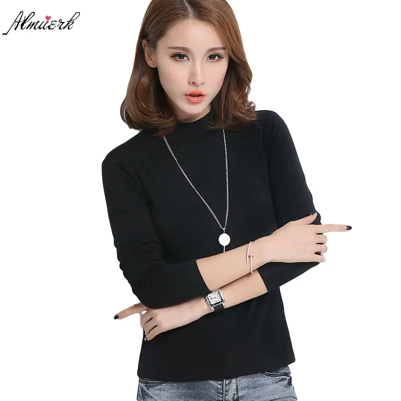 new autumn winter women half-high collar cotton T-shirt solid color slim elastic thicken female cotton T-shirt bottom shirt L200
new autumn winter women half-high collar cotton T-shirt solid color slim elastic thicken female cotton T-shirt bottom shirt L200