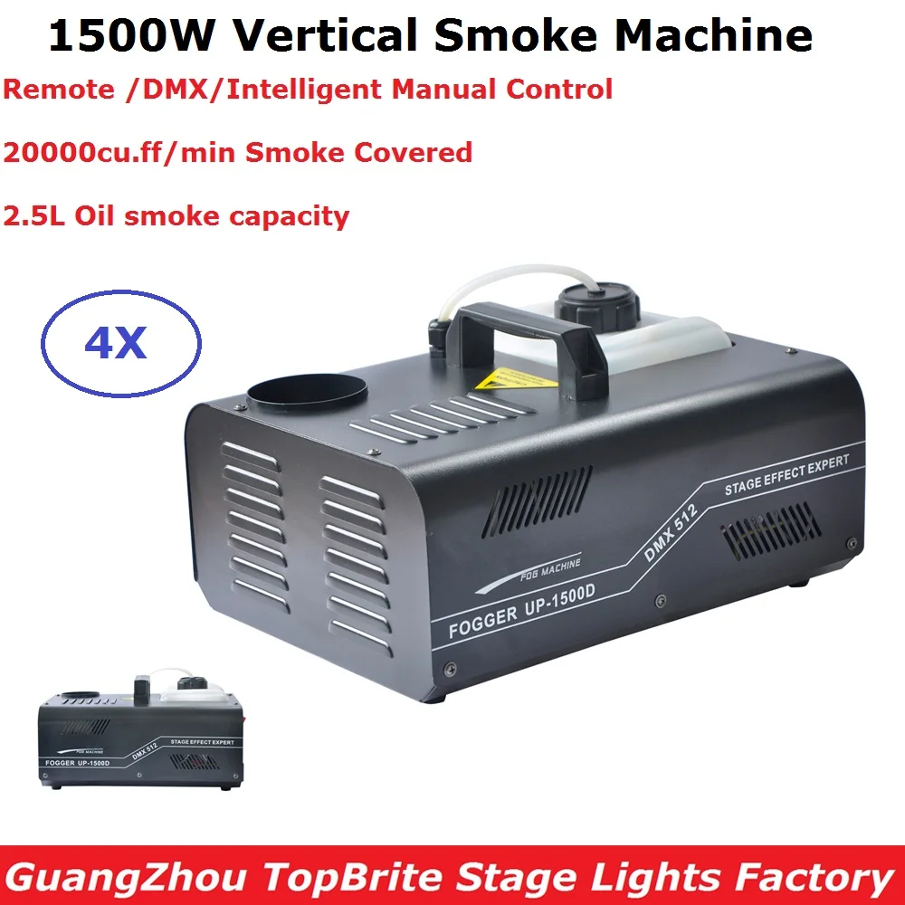 New Design 1500W DMX Fog Machine Pyro Vertical Smoke Machine / Professional Stage Fogger Remote / DMX Control 2.5L Oil Capacity
New Design 1500W DMX Fog Machine Pyro Vertical Smoke Machine / Professional Stage Fogger Remote / DMX Control 2.5L Oil Capacity