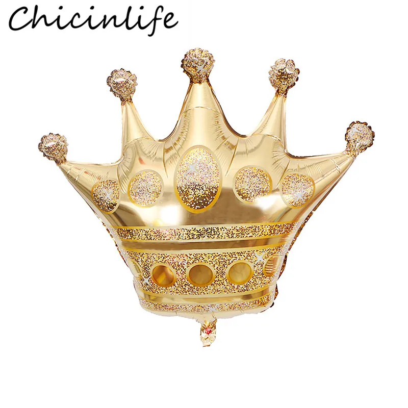 

1Pcs Gold Crown Foil Balloon Kids Adult Birthday Party Decor Princess Prince Birthday Wedding Anniversary Baby Shower Supplies