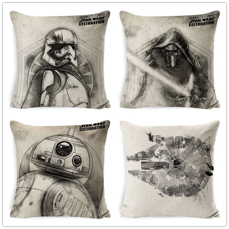 Чехлы для подушек Star Wars ручная роспись йода Дарт Вейдер splter Art наволочка