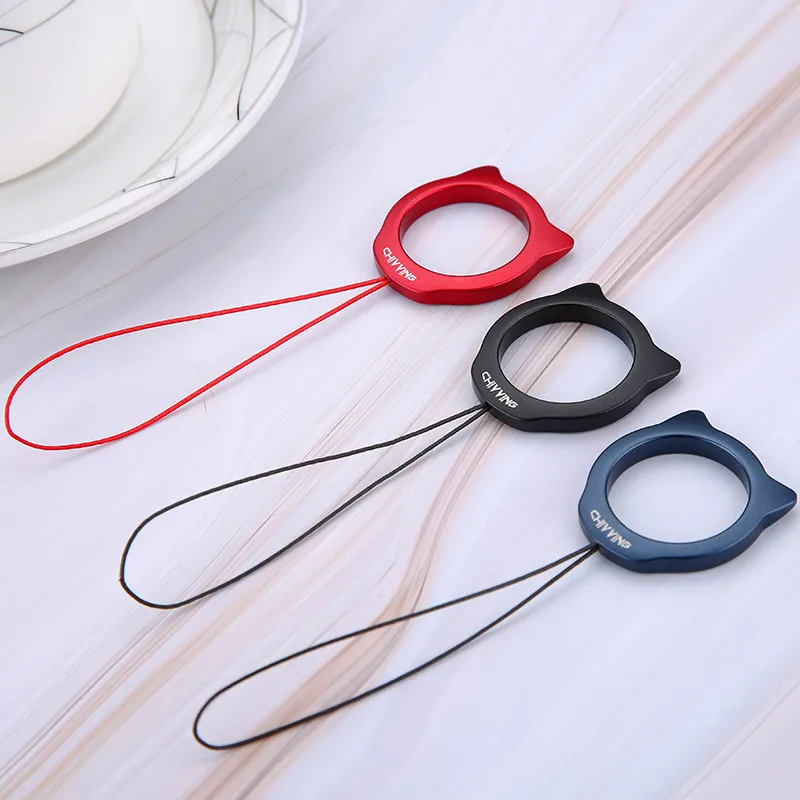 Super Light Aluminum Alloy Finger Ring Lanyard Phone Straps Cute cat Metal finger ring straps for Smartphone anti fall
Super Light Aluminum Alloy Finger Ring Lanyard Phone Straps Cute cat Metal finger ring straps for Smartphone anti fall