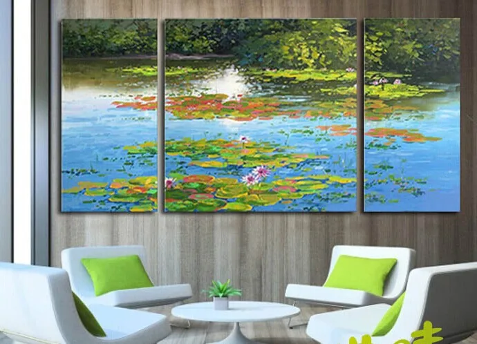 Modern fashion abstract oil painting on canvas EUro Hand painted lotus pond decoration paintings NO frame
Modern fashion abstract oil painting on canvas EUro Hand painted lotus pond decoration paintings NO frame