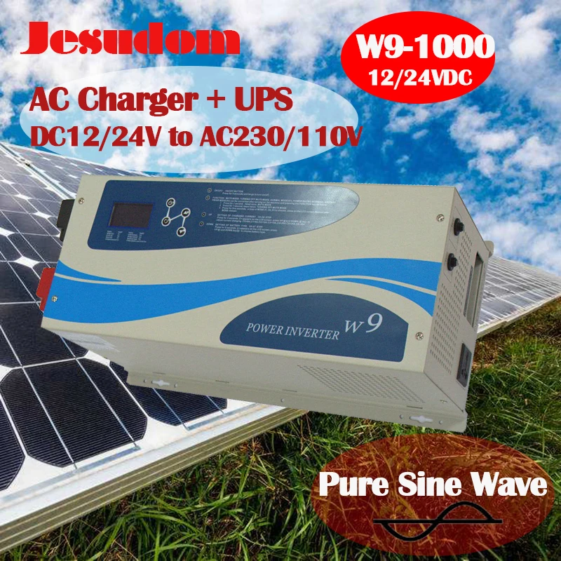 Чистая синусоида Инвертор 1000 Вт (пиковая мощность 3000 Вт) DC12V24V к AC110V 60 Гц инвертор с