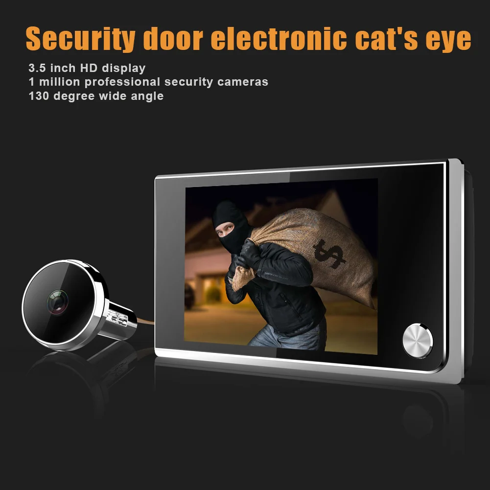 Door Peephole Viewer Doorbell 3.5 Inch HD Digital Multifunction For Home Security JR Deals
Door Peephole Viewer Doorbell 3.5 Inch HD Digital Multifunction For Home Security JR Deals