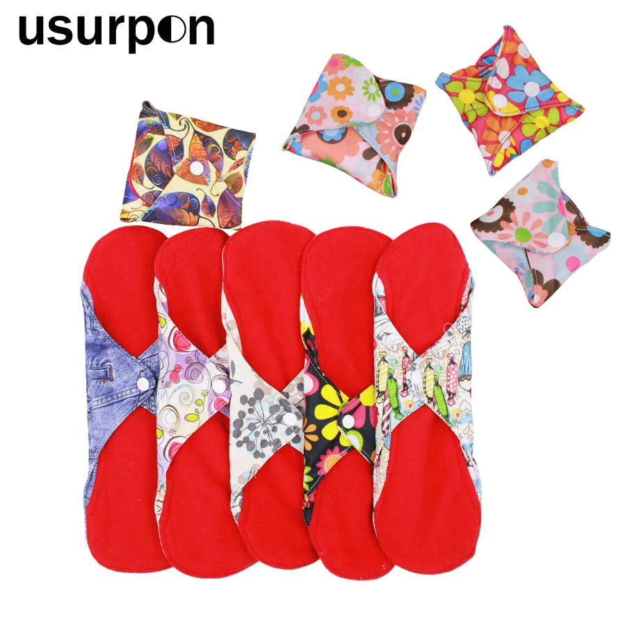 [Usurpon] 5 шт. женские менструальные прокладки большого размера 330 мм для ночных и