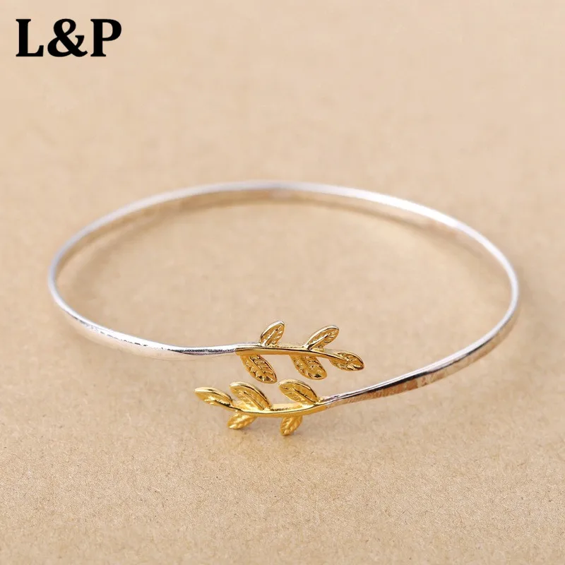 L&P New Authentic 100% 925 Sterling Silver Bangle&Bracelets For Women Elegant Leafs Silver Bracelet Wedding Jewelry
L&P New Authentic 100% 925 Sterling Silver Bangle&Bracelets For Women Elegant Leafs Silver Bracelet Wedding Jewelry