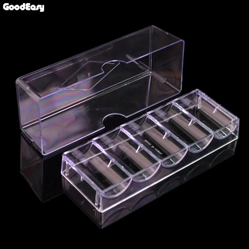Professional Casino Poker Game Accessory Transparent Poker Chip Set Tray 5 Rows/100 Chips Container Holder Storage Case
Professional Casino Poker Game Accessory Transparent Poker Chip Set Tray 5 Rows/100 Chips Container Holder Storage Case