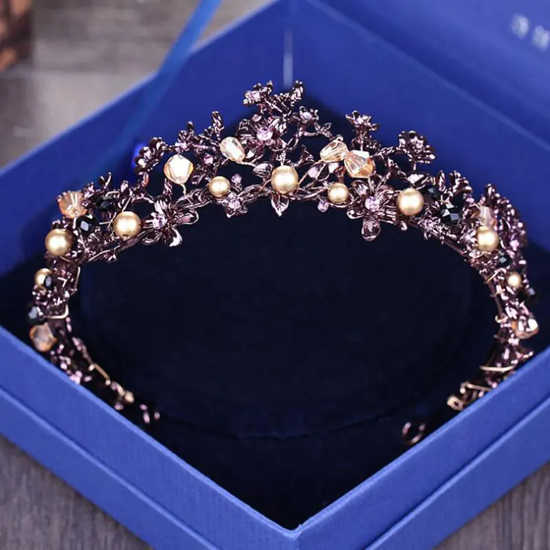 Baroque Vintage Purple Crystal Wedding Bridal Tiaras Hairband Headpiece Black Princess Pageant Crown Bridal Hair Accessories
Baroque Vintage Purple Crystal Wedding Bridal Tiaras Hairband Headpiece Black Princess Pageant Crown Bridal Hair Accessories