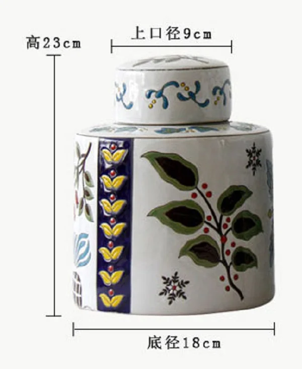 Керамическая керамическая ваза Jingdezhen для ювелирных изделий красочные украшения для домашнего интерьера круглый резервуар для хранения в е...
Керамическая керамическая ваза Jingdezhen для ювелирных изделий красочные украшения для домашнего интерьера круглый резервуар для хранения в е...