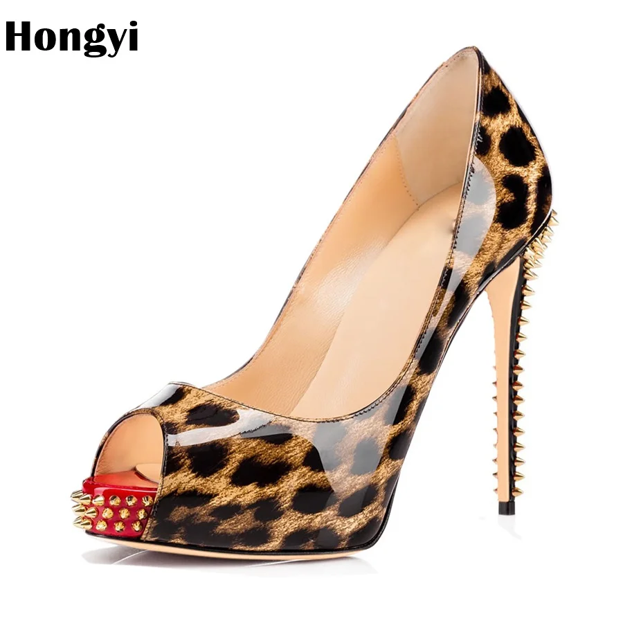 Hongyi Rivets Women Pumps Fashion Peep Toe Thin Heels Pumps Leather Party Shoes For Women High Heels Lady Rivets Shoes
Hongyi Rivets Women Pumps Fashion Peep Toe Thin Heels Pumps Leather Party Shoes For Women High Heels Lady Rivets Shoes