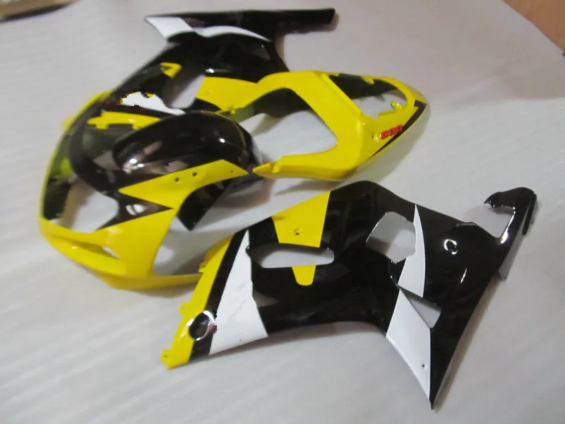 Комплект обтекателей на заказ для GSXR600 750 K1 01 02 03 GSXR 600 GSXR750 2001 2002 2003 ABS желто черные