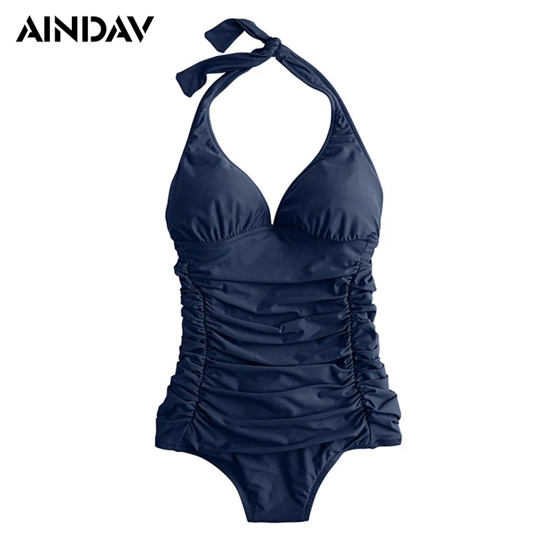 New Arrival Solid Halter Pleat One Piece Swimsuit Pure Color Swimming Suit for Women Bathing Suits Push Up Swimwear Monokini
New Arrival Solid Halter Pleat One Piece Swimsuit Pure Color Swimming Suit for Women Bathing Suits Push Up Swimwear Monokini