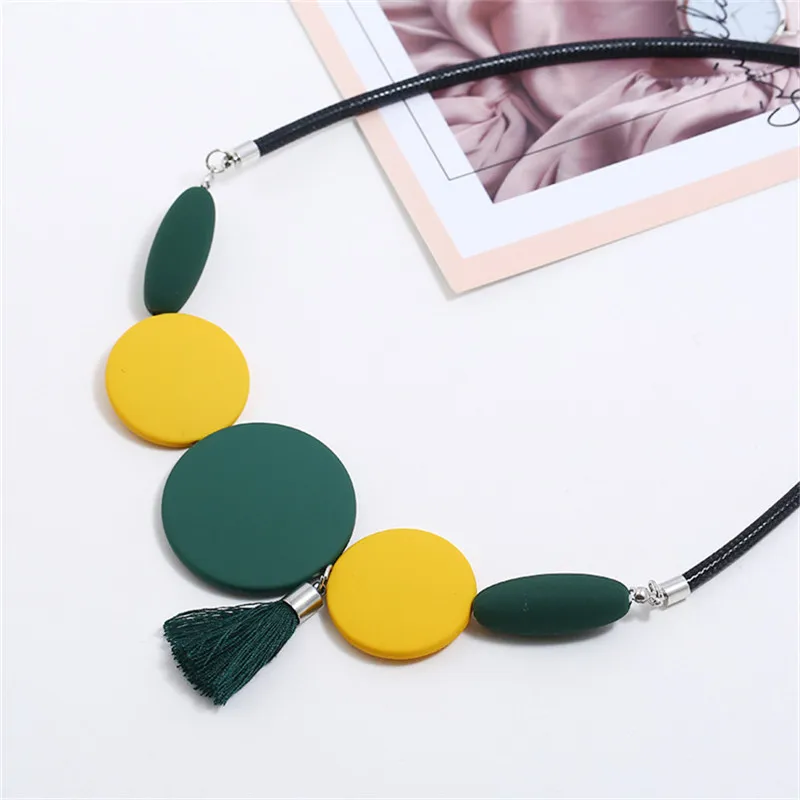 Ahmed Fashion Trendy Geometric Tassel Pendant Leather Chain Necklaces & Pendants Statement Necklace for Women Jewelry
Ahmed Fashion Trendy Geometric Tassel Pendant Leather Chain Necklaces & Pendants Statement Necklace for Women Jewelry