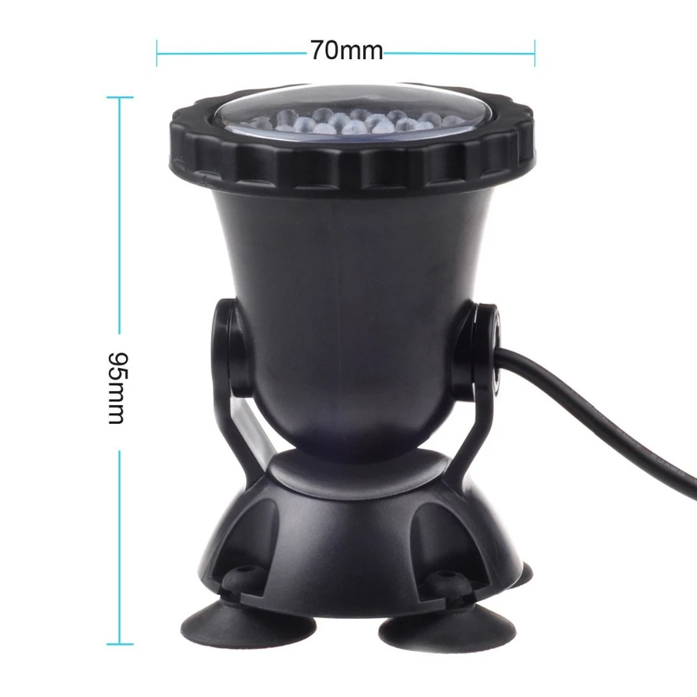 12V RGB LED Underwater Light 36LED IP68 Waterproof Aquarium Spotlight Swiming Pool Fountains Pond Tank for Landscape Decor | Освещение