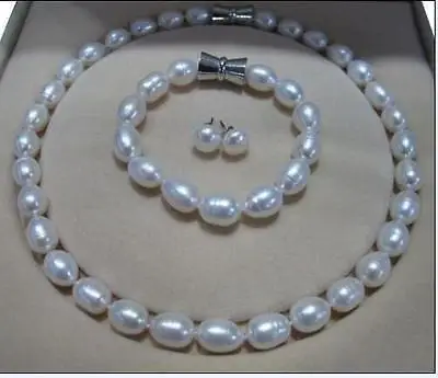 beautiful 10-12mm AAA Natural White south Pearls Necklace Bracelet Earrings 18" Set
beautiful 10-12mm AAA Natural White south Pearls Necklace Bracelet Earrings 18" Set