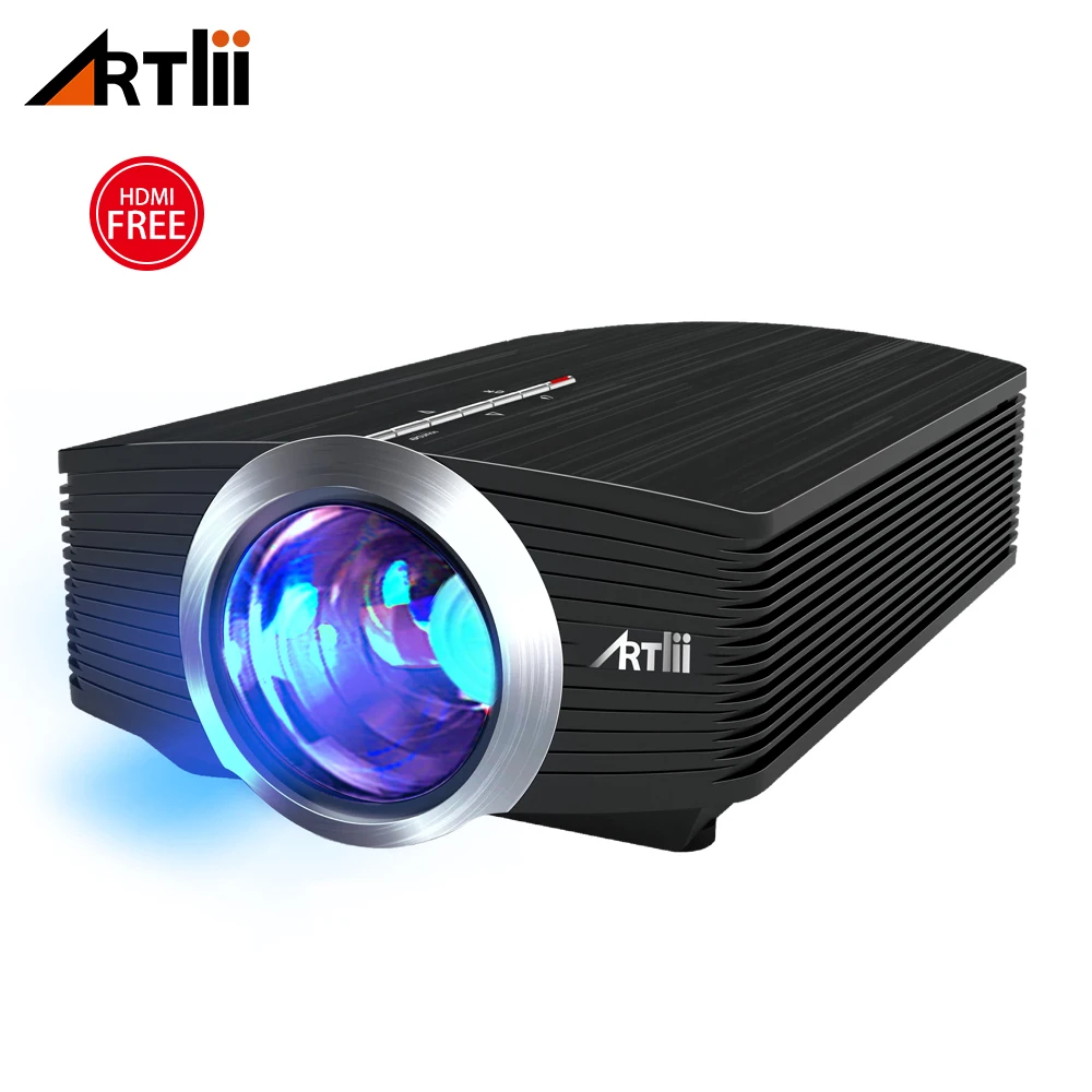 Artlii портативный проектор USB HDMI стерео динамик AC3 аудио формат LED видео Proyector