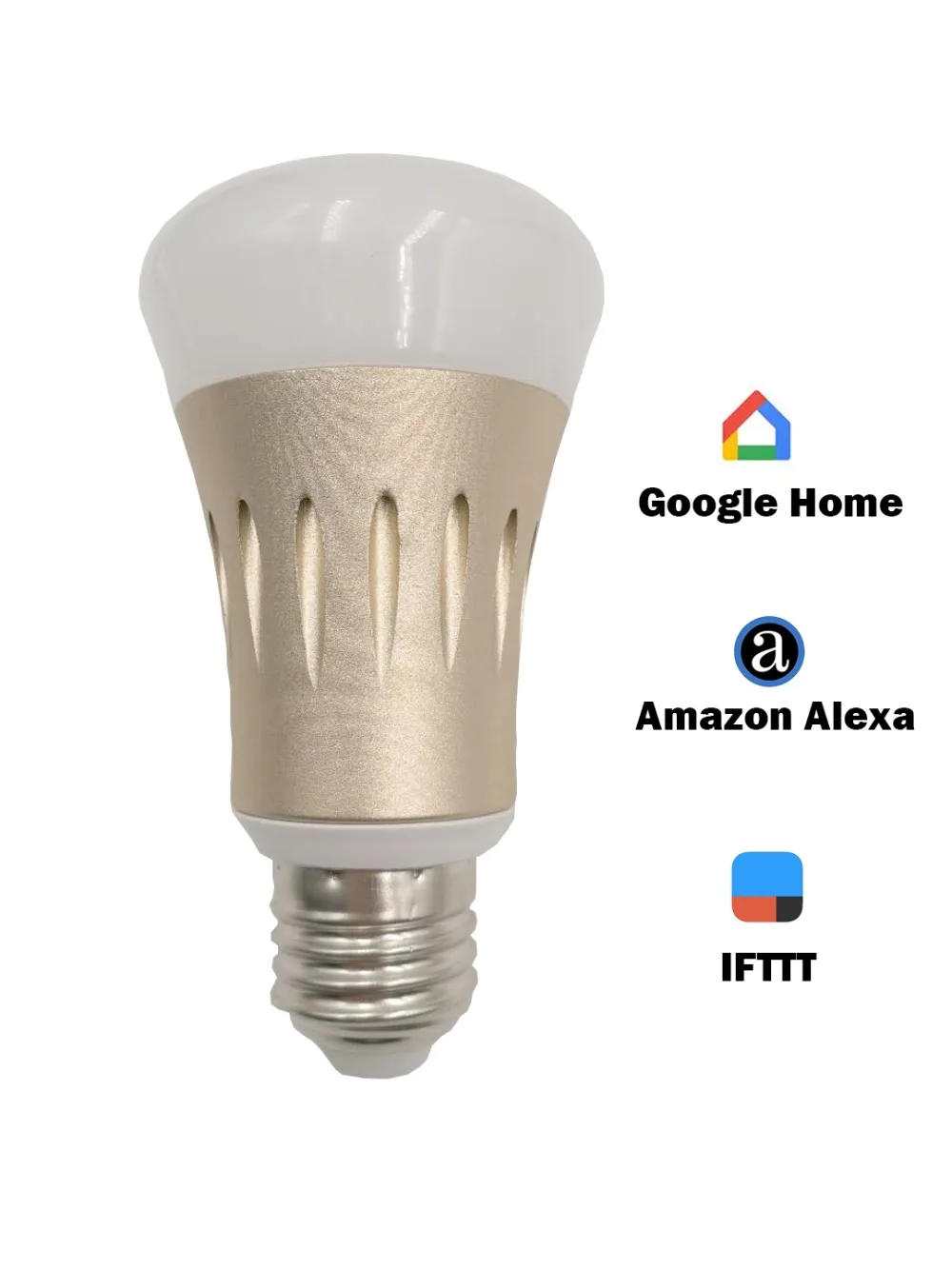 IFTTT светодиодная лампочка с регулированием яркости 2 4G wifi патрон умный свет RGB