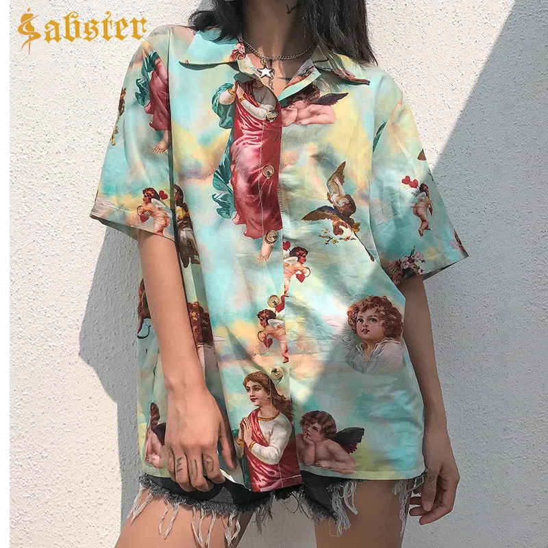 Women Summer Cardigan Long Sleeve Angel Print Women' Blouse Shirt Loose Casual Short Sleeve Women Blouse XZ516
Women Summer Cardigan Long Sleeve Angel Print Women' Blouse Shirt Loose Casual Short Sleeve Women Blouse XZ516