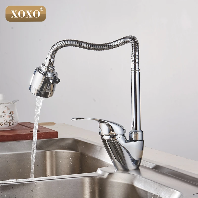 XOXO смеситель для кухни из латуни холодной и горячей воды кухонной раковины