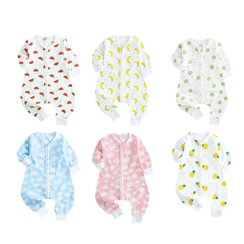 Spring and Autumn Baby Cotton Gauze Sleeping Bag Children Pajamas Newborn Prevent Kicking Quilt Pajama | Детская одежда и обувь