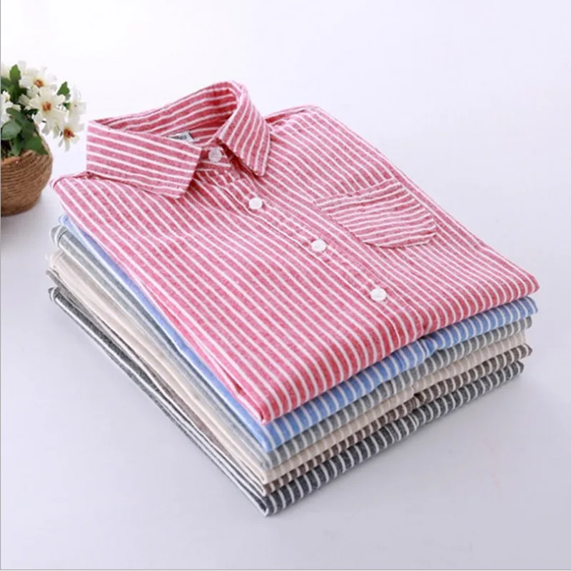 Spring Autumn Korean 2019 Women Vintage Blouses Slim Long Sleeve Striped Shirts Brand Casual Female Art Youth Student Tops
Spring Autumn Korean 2019 Women Vintage Blouses Slim Long Sleeve Striped Shirts Brand Casual Female Art Youth Student Tops